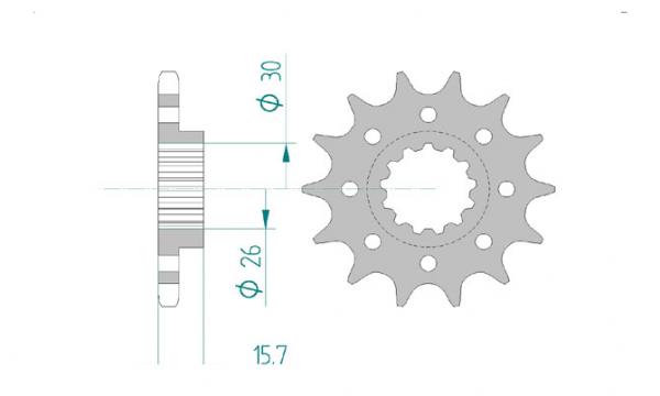 Antriebsritzel, Ritzel Teilung 525, 16 Zähne