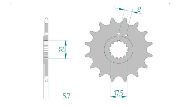 AFAM Ritzel Teilung 415 Zähne 17