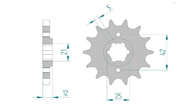 Antriebsritzel, Ritzel Teilung 530, 15 Zähne
