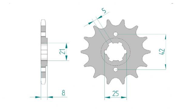 Antriebsritzel, Ritzel Teilung 520, 13 Zähne