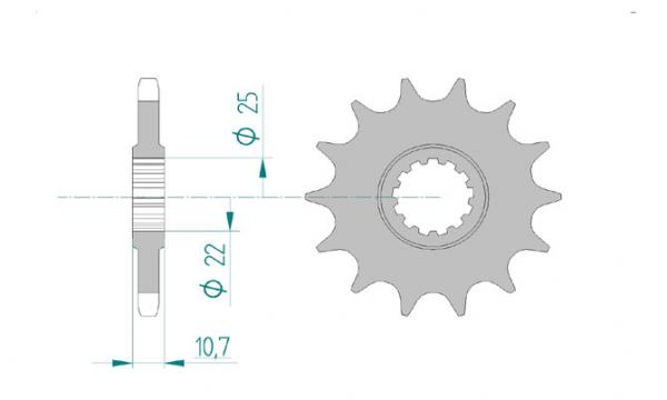 Antriebsritzel, Ritzel Teilung 525, 15 Zähne