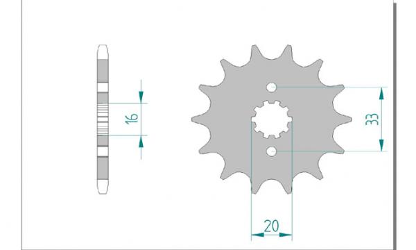 Antriebsritzel, Ritzel Teilung 520, 15 Zähne