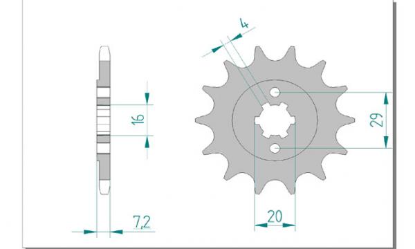 Antriebsritzel, Ritzel Teilung 520, 13 Zähne