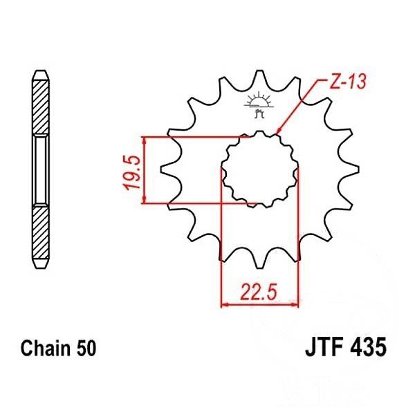 Antriebsritzel, Ritzel Teilung 530, 15 Zähne