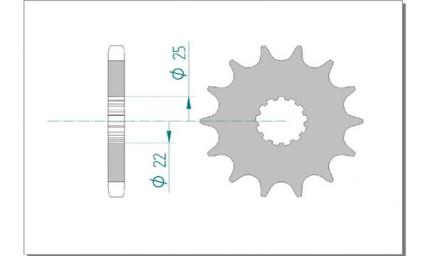Antriebsritzel, Ritzel Teilung 532, 16 Zähne