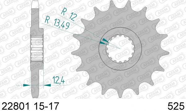 Antriebsritzel, Ritzel Teilung 525, 15 Zähne