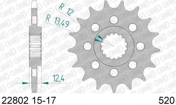 Antriebsritzel, Ritzel Teilung 520, 15 Zähne