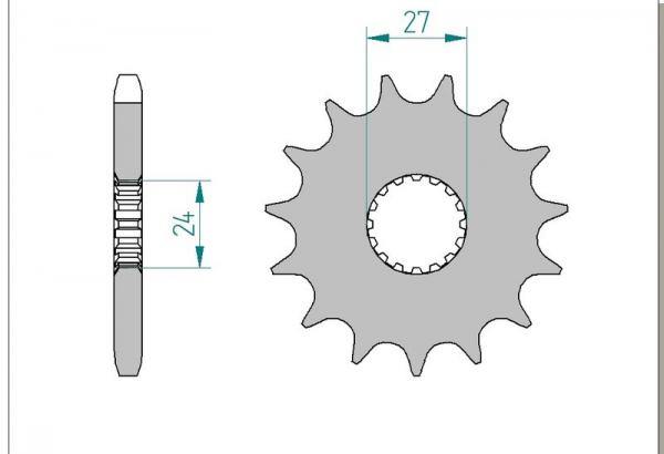 Antriebsritzel, Ritzel Teilung 530, 18 Zähne