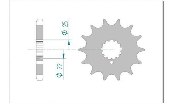 Antriebsritzel, Ritzel Teilung 530, 17 Zähne