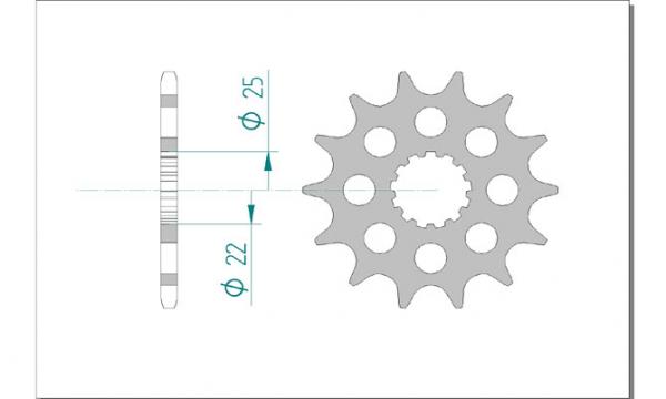 Antriebsritzel, Ritzel Teilung 520, 13 Zähne