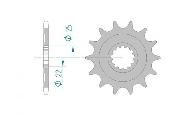 Antriebsritzel, Ritzel Teilung 520, 13 Zähne