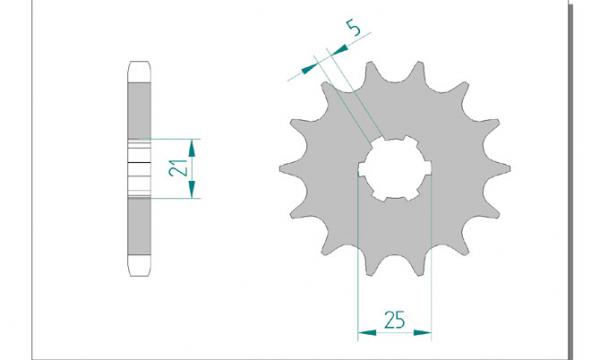 Antriebsritzel, Ritzel Teilung 530, 15 Zähne