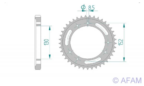 Kettenrad Stahl Teilung 525, Zähne 41