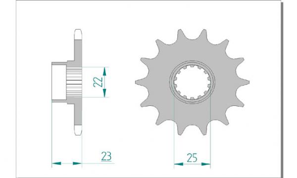 Antriebsritzel, Ritzel Teilung 520, 15 Zähne
