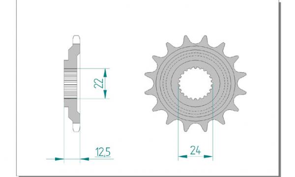 Antriebsritzel, Ritzel Teilung 520, 15 Zähne