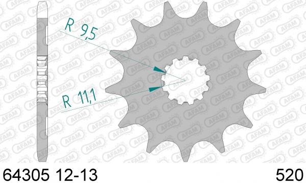 Antriebsritzel, Ritzel Teilung 520, 13 Zähne
