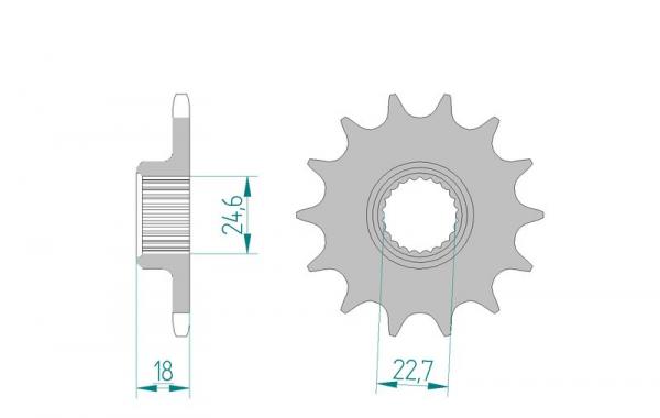 Antriebsritzel, Ritzel Teilung 520, 16 Zähne