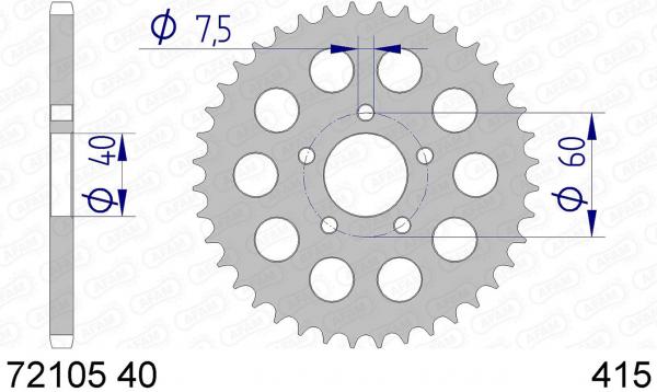 AFAM Kettenrad Alu Teilung 415