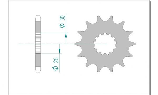 Antriebsritzel, Ritzel Teilung 525, 17 Zähne