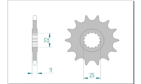 Antriebsritzel, Ritzel Teilung 520, 15 Zähne