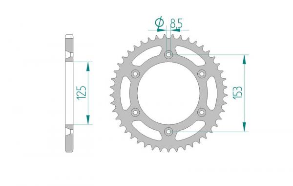 AFAM Kettensatz, HONDA CR 125 R 5, mit A520MR2-G Kette