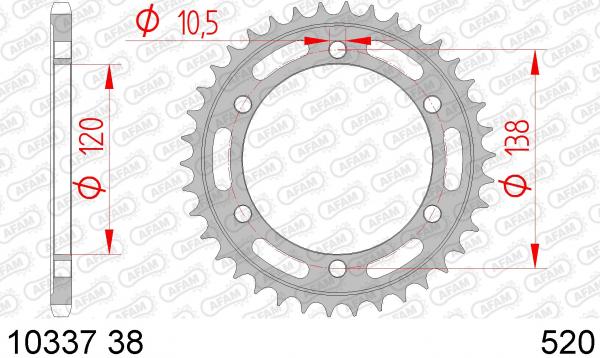 AFAM Kettensatz, HONDA CBR 300 RA ABS E, mit A520XLR2 Kette