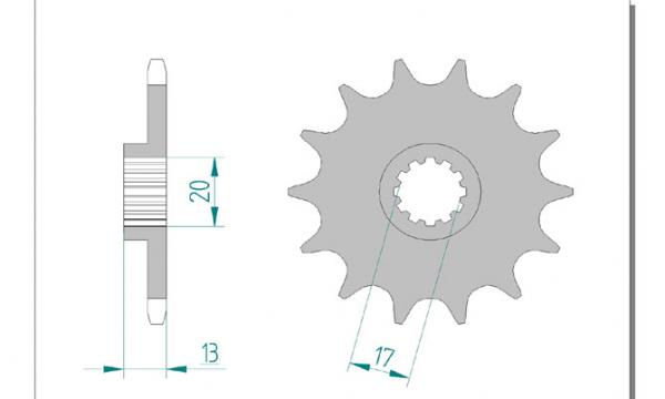 AFAM Kettensatz Alu, TM EN 144, mit A520XRR3-G Kette