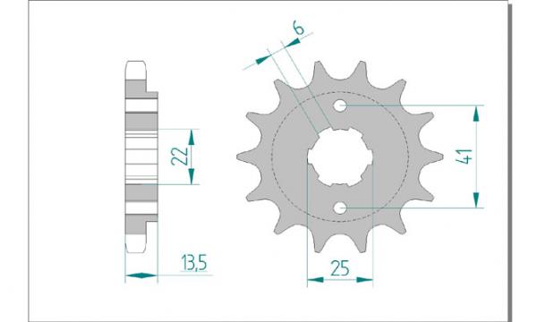 AFAM Kettensatz, HONDA VF 400 F D, mit A530XMR3 Kette