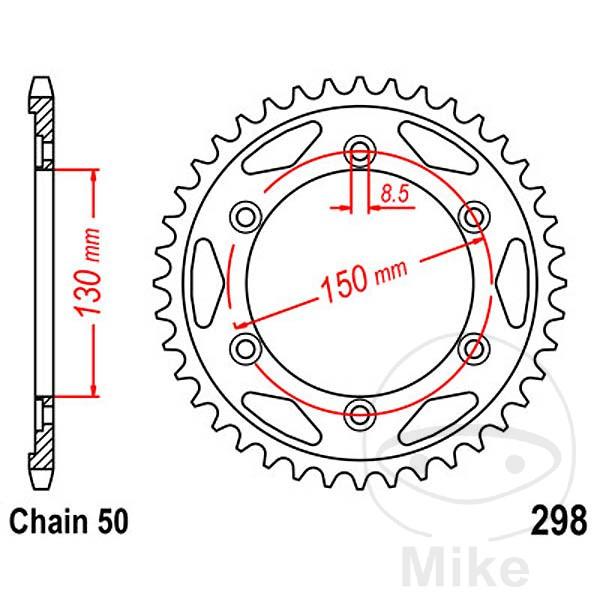 AFAM Kettensatz, HONDA NS 400 R F, mit A530XMR3 Kette