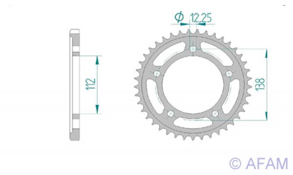 AFAM Kettensatz, HONDA CBR 600 F V, mit A525XMR3 Kette