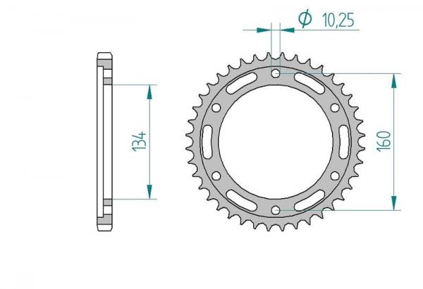 AFAM Kettensatz, HONDA CBR 600 RR 3, mit A525XSR2-G Kette