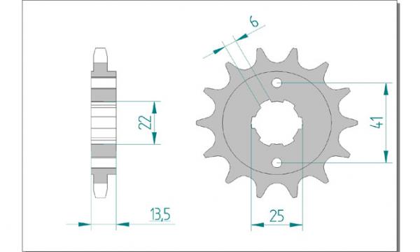 AFAM Kettensatz, HONDA XL 600 V Transalp H, mit A525XMR3 Kette