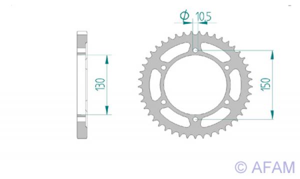 AFAM Kettensatz, HONDA XL 600 V Transalp H, mit A525XMR3 Kette