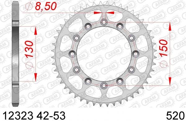 AFAM Kettensatz, HONDA XR 600 R F, mit A520XRR3-G Kette