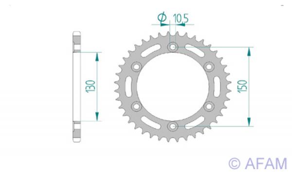 AFAM Kettensatz, HONDA SLR 650 V, mit A520XMR3 Kette