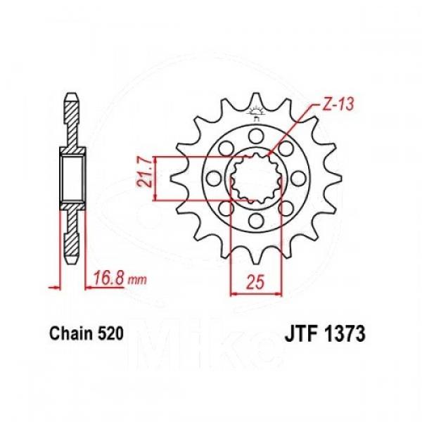 AFAM Kettensatz, HONDA NC 700 XA ABS C, mit A520XMR3 Kette
