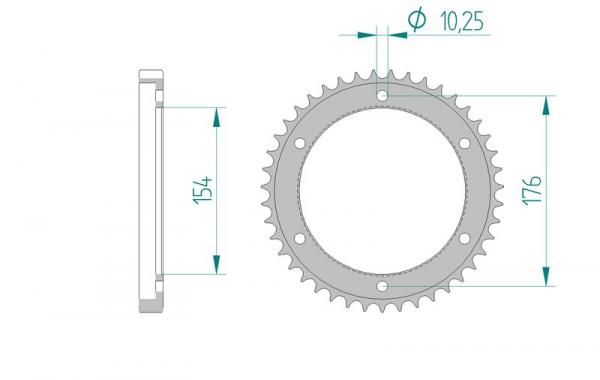 AFAM Kettensatz, HONDA VFR 800 A VTEC ABS 6, mit A530XSR2-G Kette