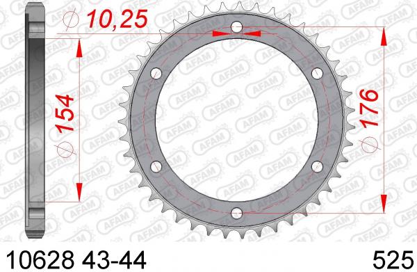 AFAM Kettensatz, HONDA VFR 800 FA ABS E, mit A525XHR3-G Kette
