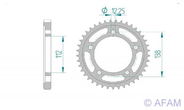 AFAM Kettensatz, HONDA CB 1100 A ABS D, mit A530XHR2-G Kette