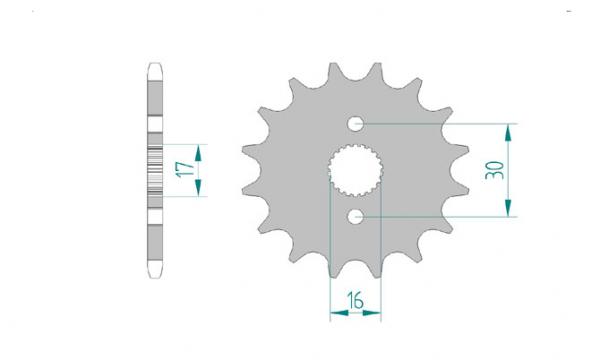 AFAM Kettensatz Alu, HONDA CR 85 RB 5, mit A420MX2-G Kette