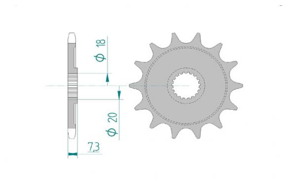 AFAM Kettensatz Alu, HONDA CR 125 R 2, mit A520MR2-G Kette