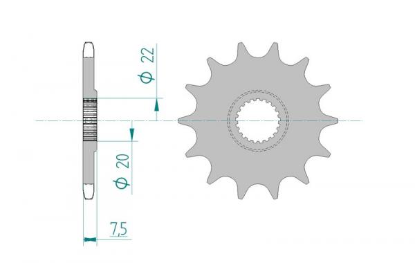 AFAM Kettensatz Alu, HONDA CRF 250 R A, mit A520MX4-G Kette