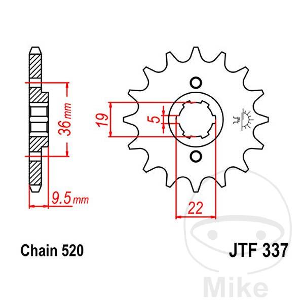 AFAM Kettensatz Alu, HONDA CR 500 R E, mit A520MX4-G Kette