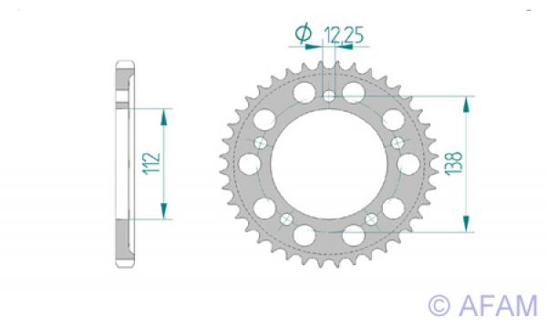 AFAM Kettensatz Alu, HONDA CBR 600 F V, mit A525XRR Kette