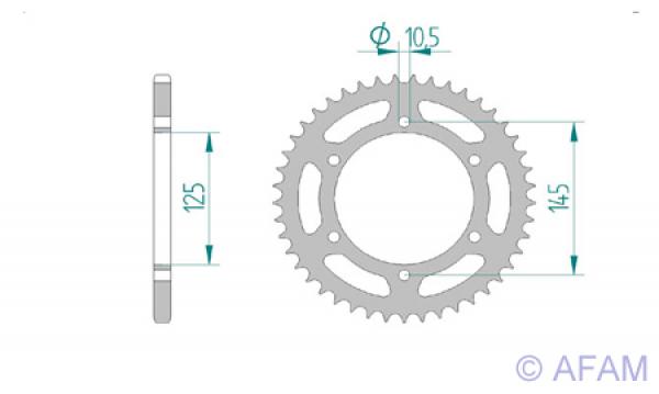 AFAM Kettensatz, YAMAHA XJ 600 S Diversion, mit A520XMR3 Kette