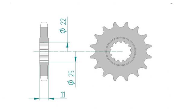 AFAM Kettensatz, YAMAHA FZR 750 R OW01, mit A530XRR2 Kette