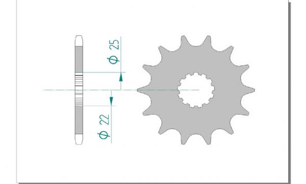 AFAM Kettensatz Alu, YAMAHA YZ 426 F M, mit A520MX4-G Kette