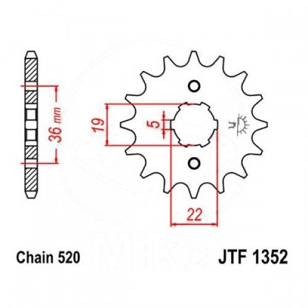 AFAM Kettensatz, ADLY 300 Thunderbike, mit A520XMR3-86 Kette