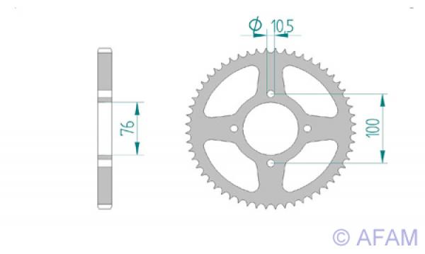 AFAM Kettensatz, SUZUKI VL 125 Intruder X, mit A428XMR-G-142 Kette