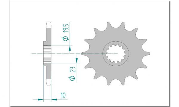 AFAM Kettensatz, SUZUKI RM 250 P, mit A520MR2-G Kette